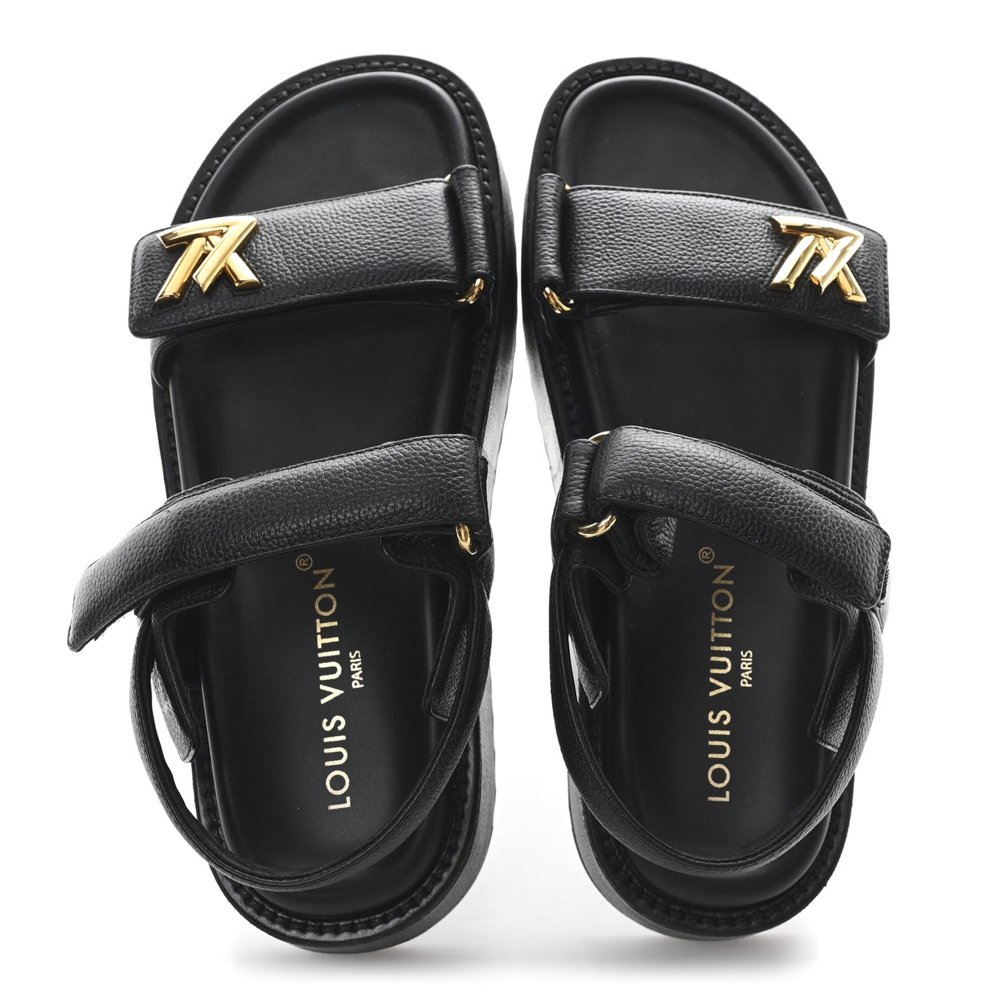 Lambskin Sunset Comfort Platform Sandals 39 Black