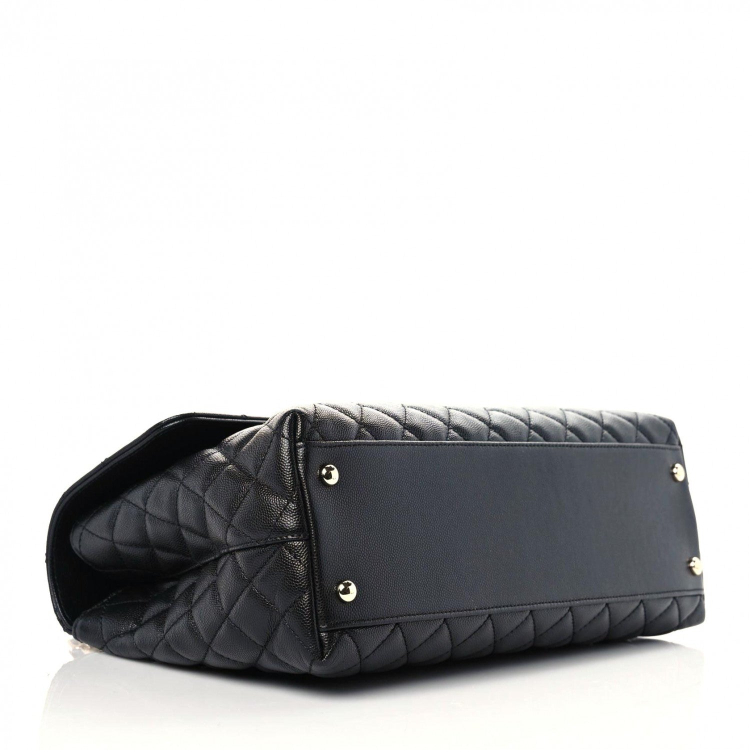 Chanel Caviar Quilted Medium Coco Handle Flap Black 4 of 11