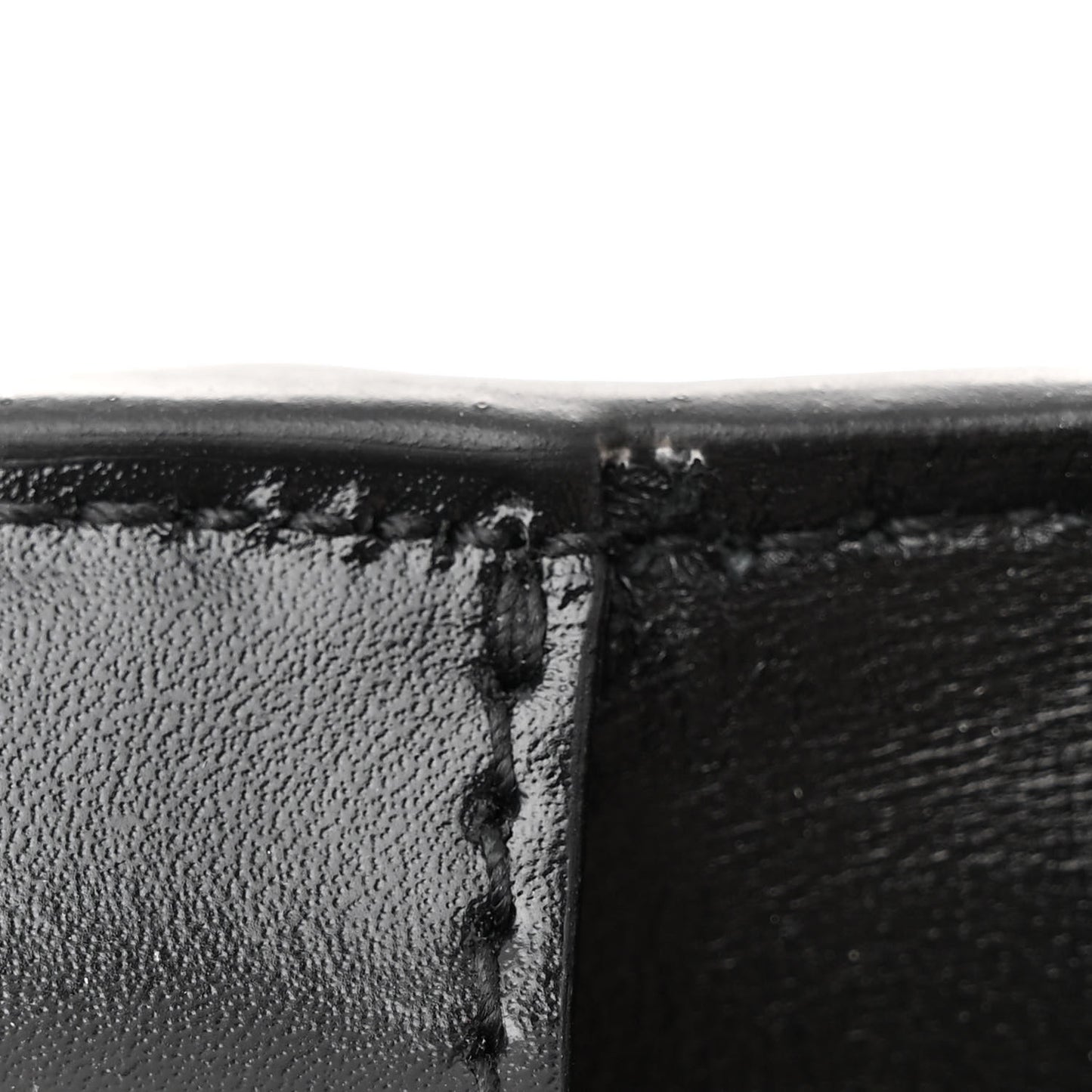 Shiny Box Calfskin Hourglass Chain Bag Black