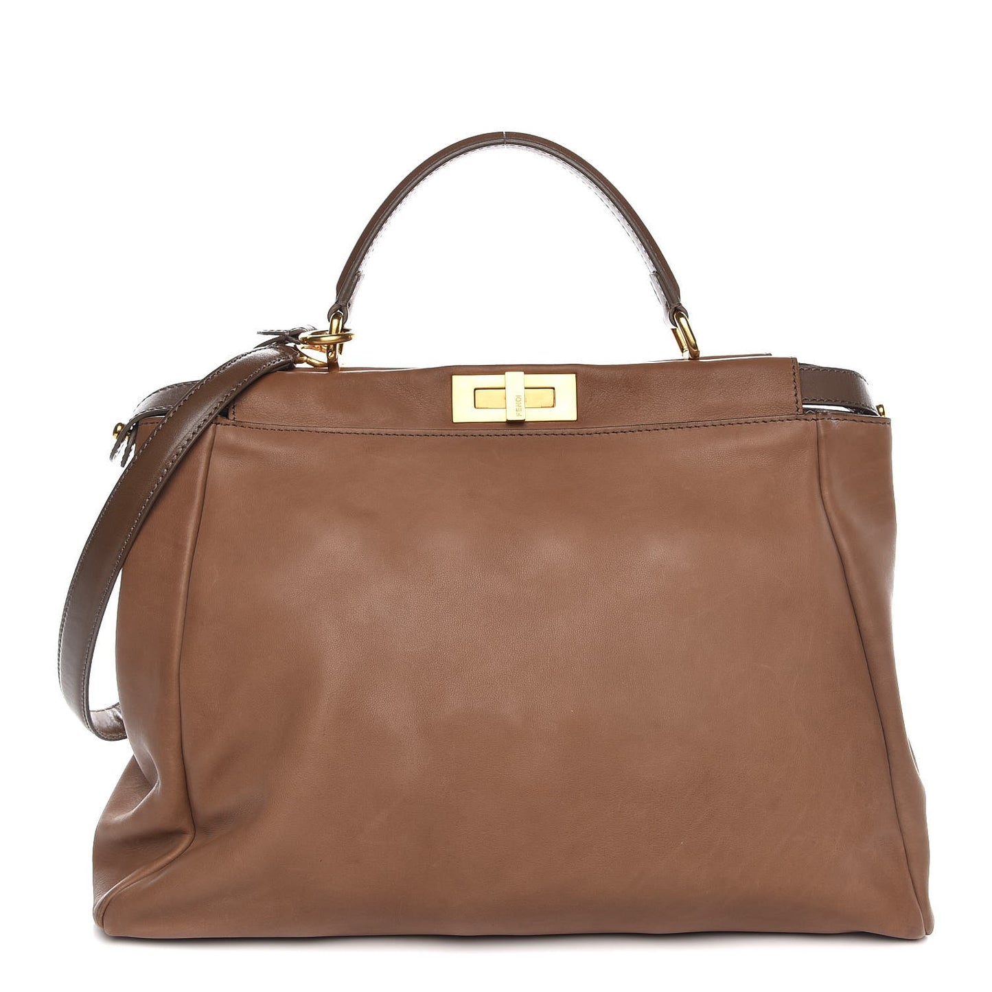 Vitello Saddle Large Peekaboo Iconic Satchel Moro