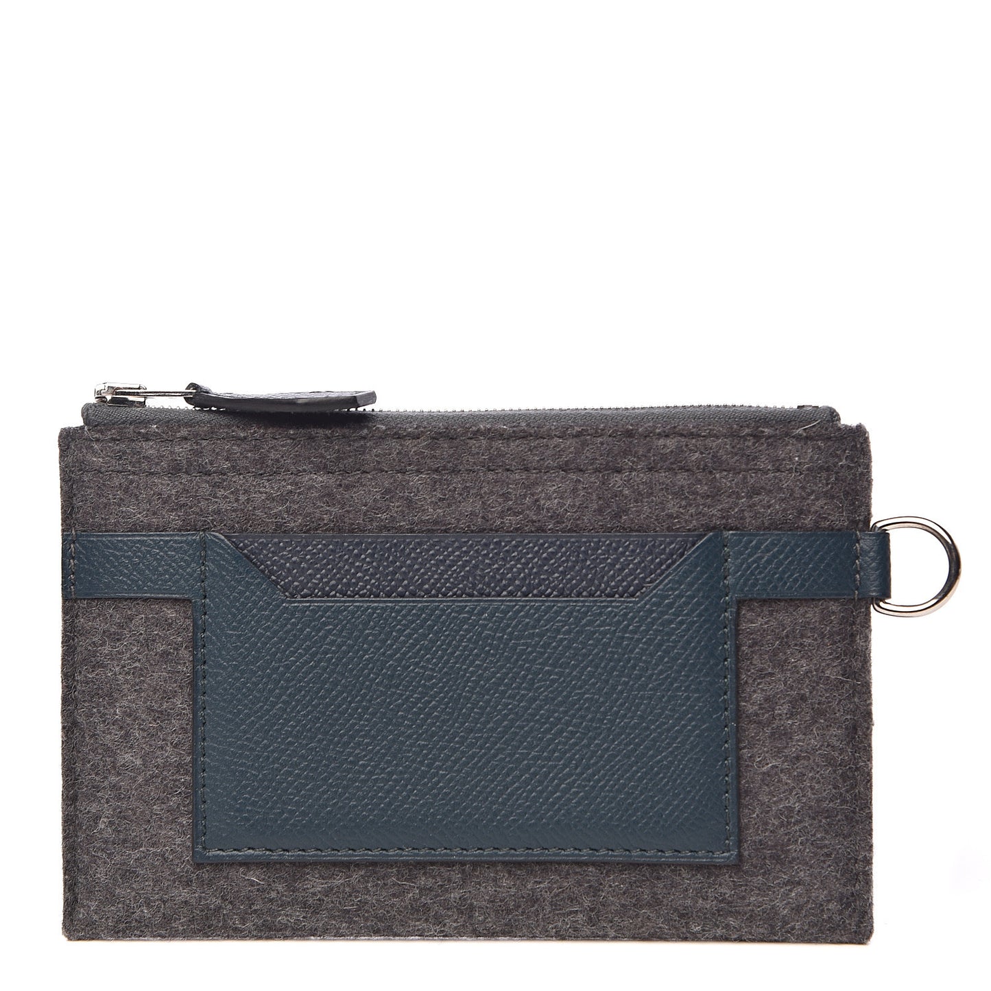 Felt Epsom Toodoo Card Holder Gris Moyen Indigo Vert Cypress