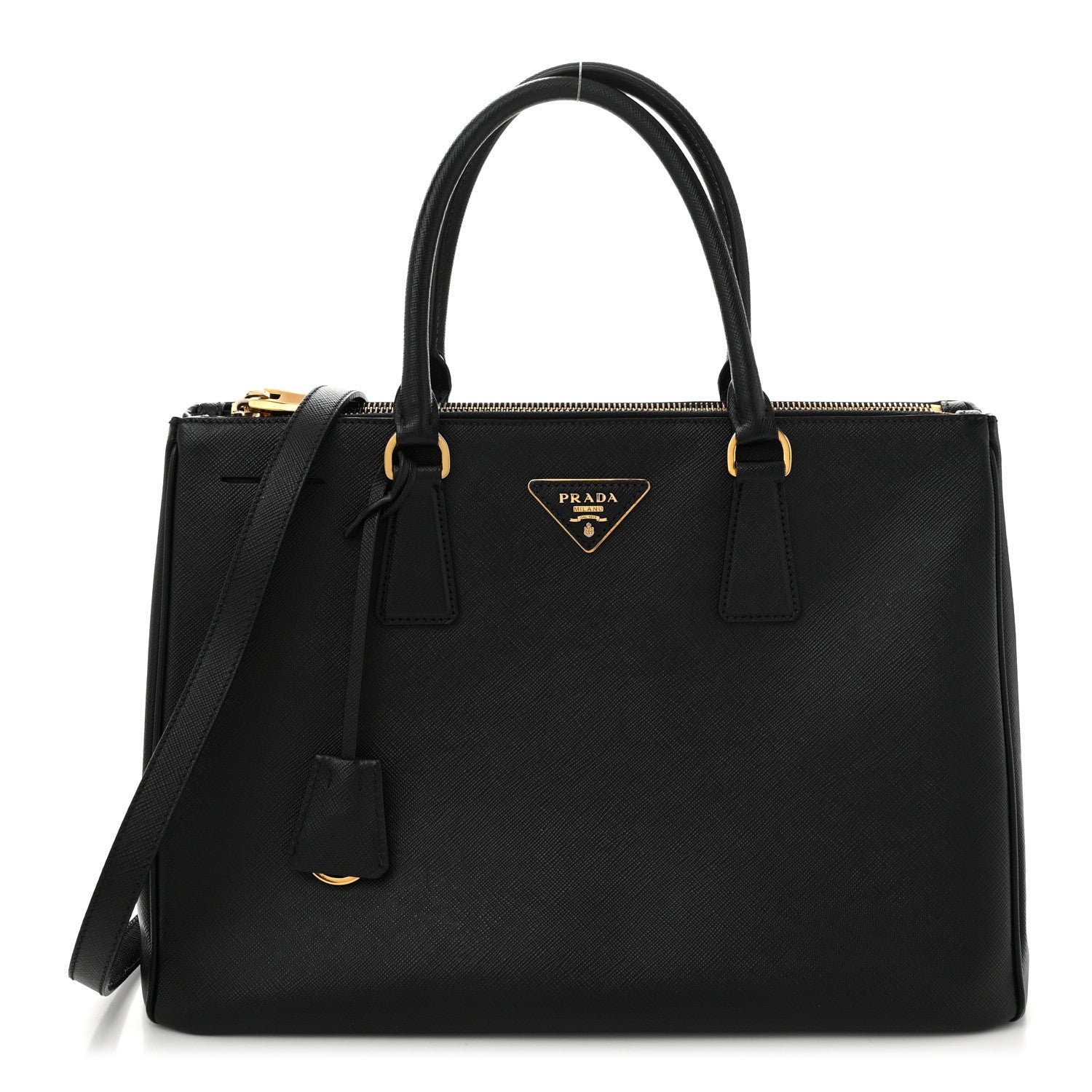 Prada Saffiano Lux Large Galleria Double Zip Tote Black 1 of 9