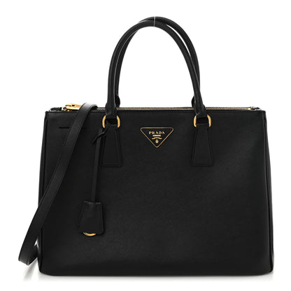 Prada Saffiano Lux Large Galleria Double Zip Tote Black 1 of 9