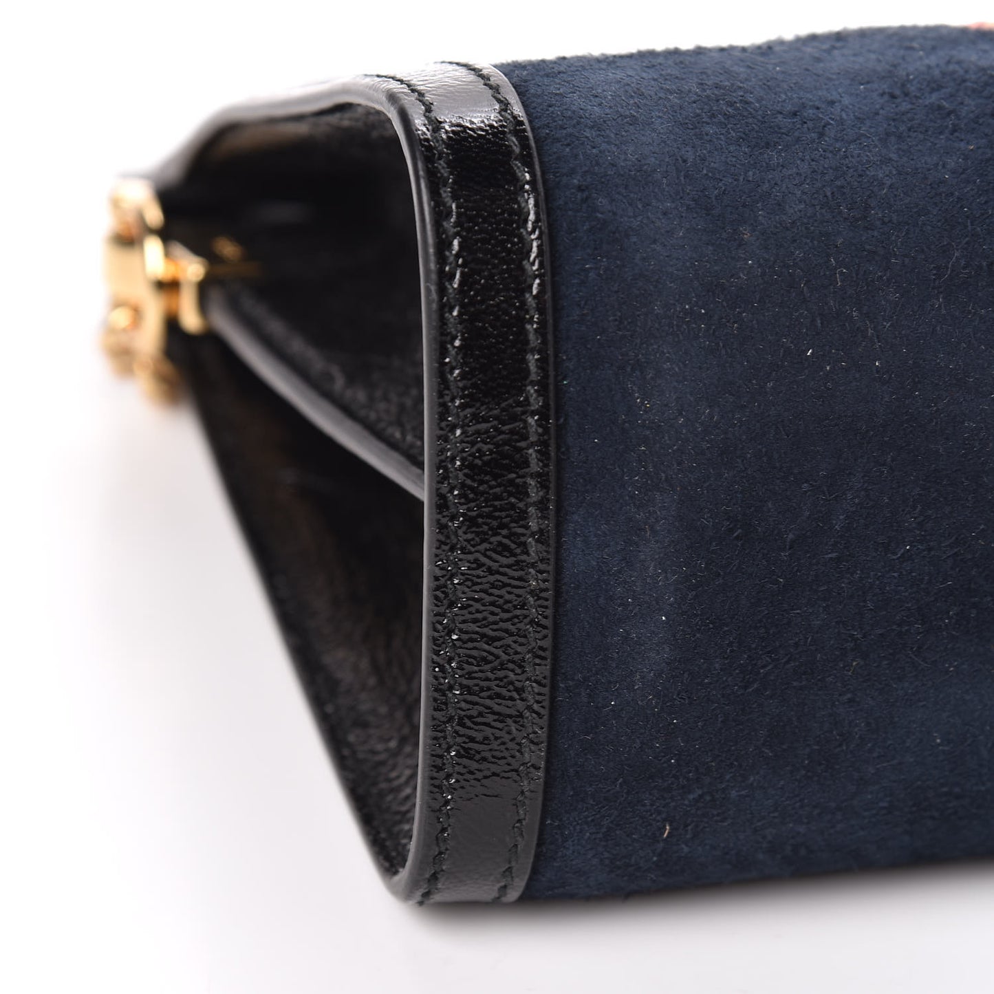 Suede Patent Web Dragon Embroidered Medium Ophidia Chain Shoulder Bag Blue Multicolor Black