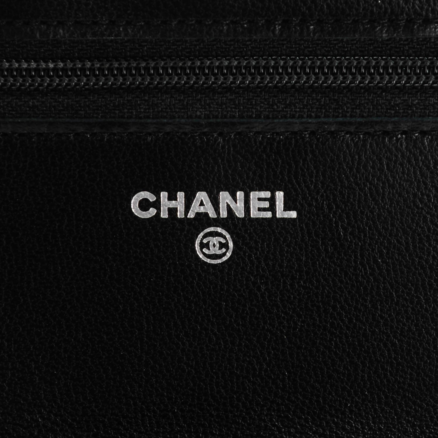 Chanel Lambskin Quilted Wallet On Chain WOC Black 6 of 9