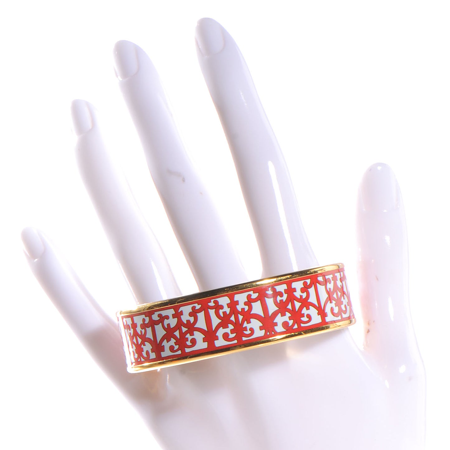 Enamel Printed Wide Balcons du Guadalquivir Bracelet 65 Red