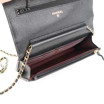 Chanel Caviar Quilted Wallet On Chain WOC Black 5 of 8