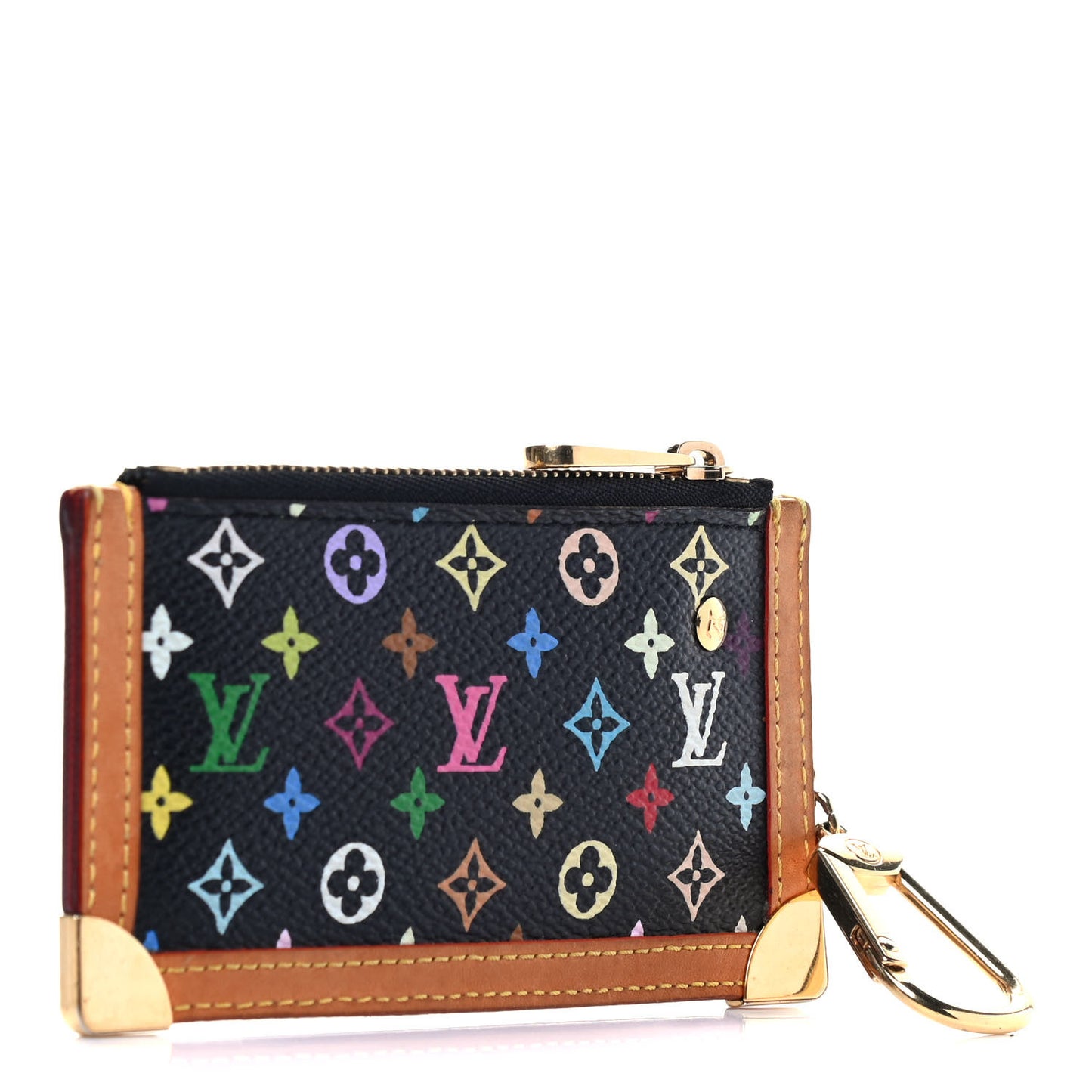 Monogram Multicolor Key Pouch Black