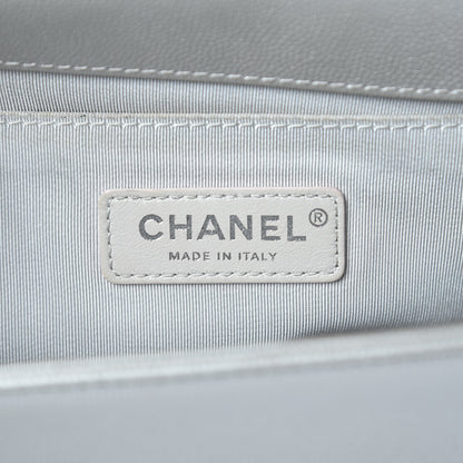 Chanel Metallic Caviar Quilted Medium Boy Flap Silver 6 of 15