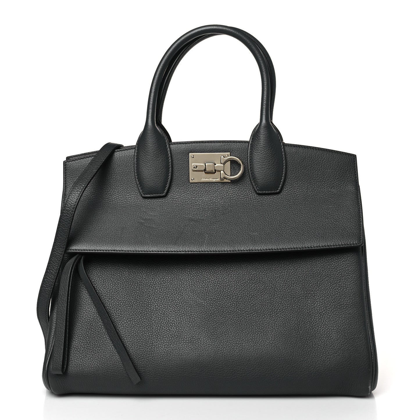 Calfskin Studio Bag Dark Grey
