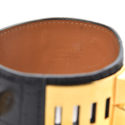 Hermes Matte Alligator Collier de Chien CDC Bracelet S Black 6 of 6