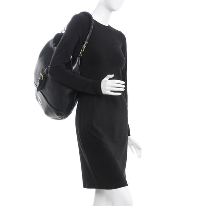 Burberry Grained Calfskin Medium Parade Hobo Black 3 of 9