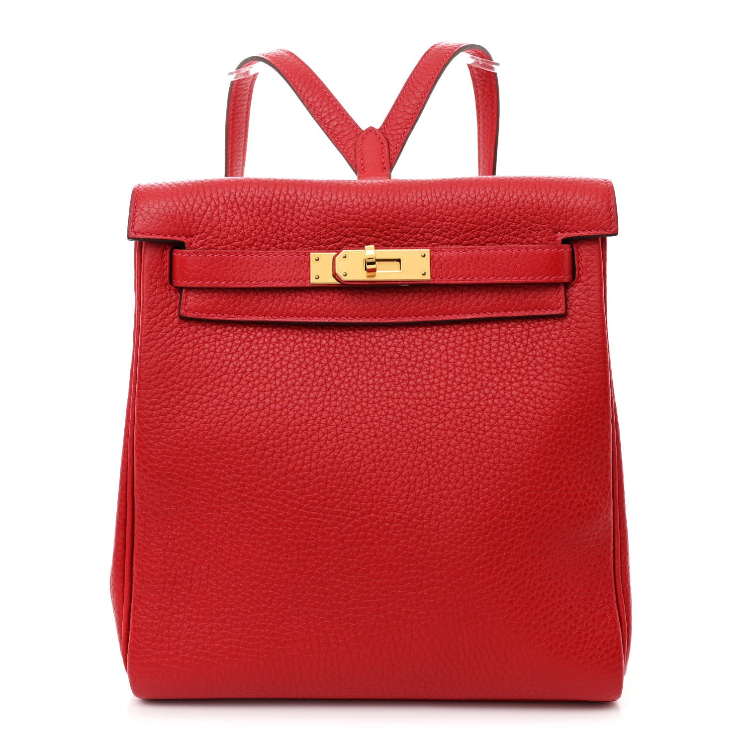 Hermes Taurillon Clemence Kelly Ado Backpack Rouge Casaque 1 of 10