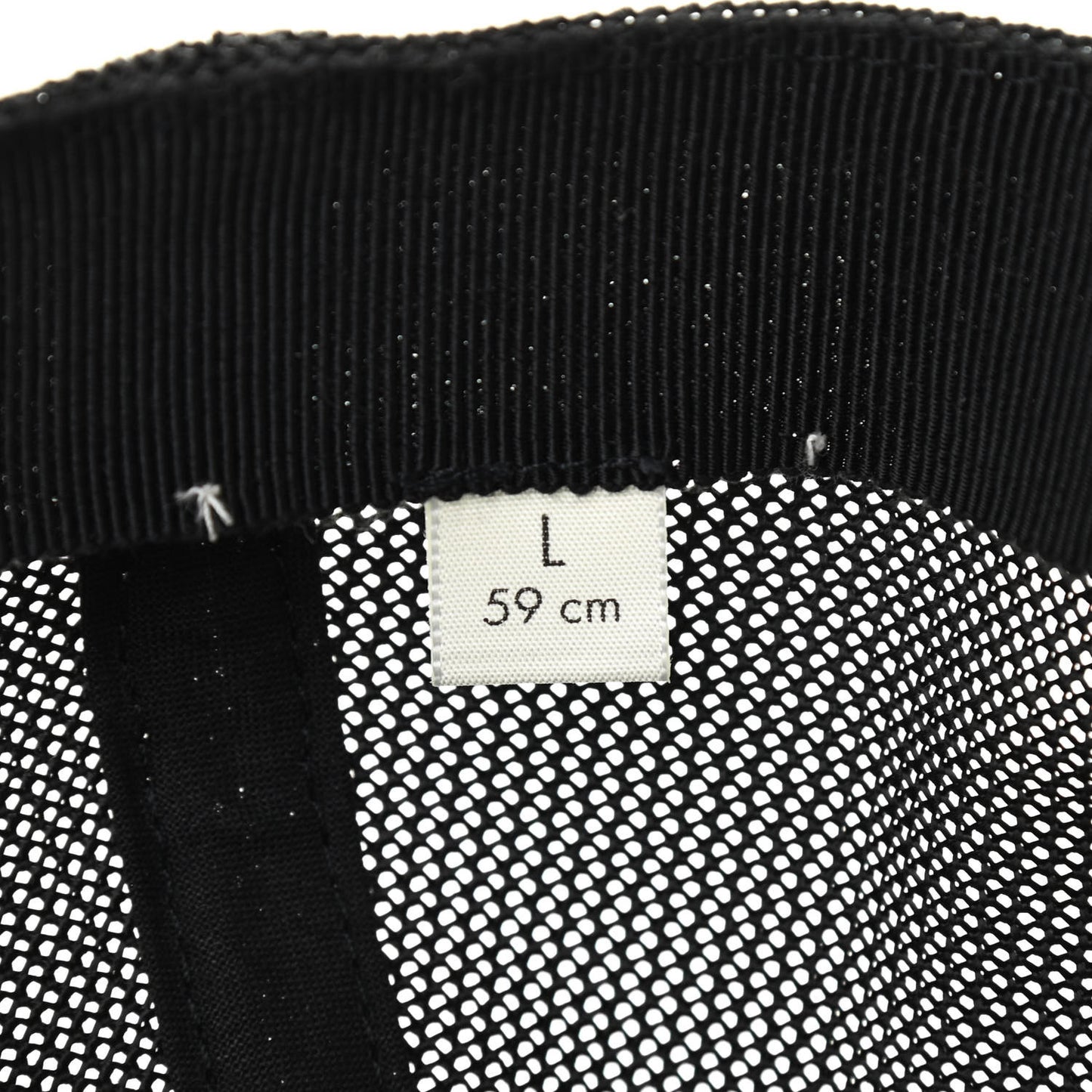 Nylon Monogram Baseball Hat L Black