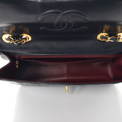 Chanel Lambskin Quilted XL Jumbo Single Flap Navy 6 of 10
