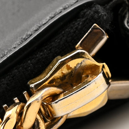 Saint Laurent Calfskin Teen Monogram Crossbody Bag Black 21 of 21