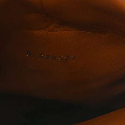 Chanel Calfskin Stitched CC Knee High Buckle Riding Boots 37.5 Brown 8 of 11