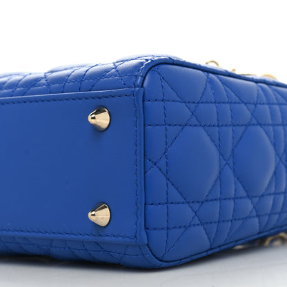 Christian Dior Lambskin Cannage Small My ABCDior Lady Dior Blue 10 of 12