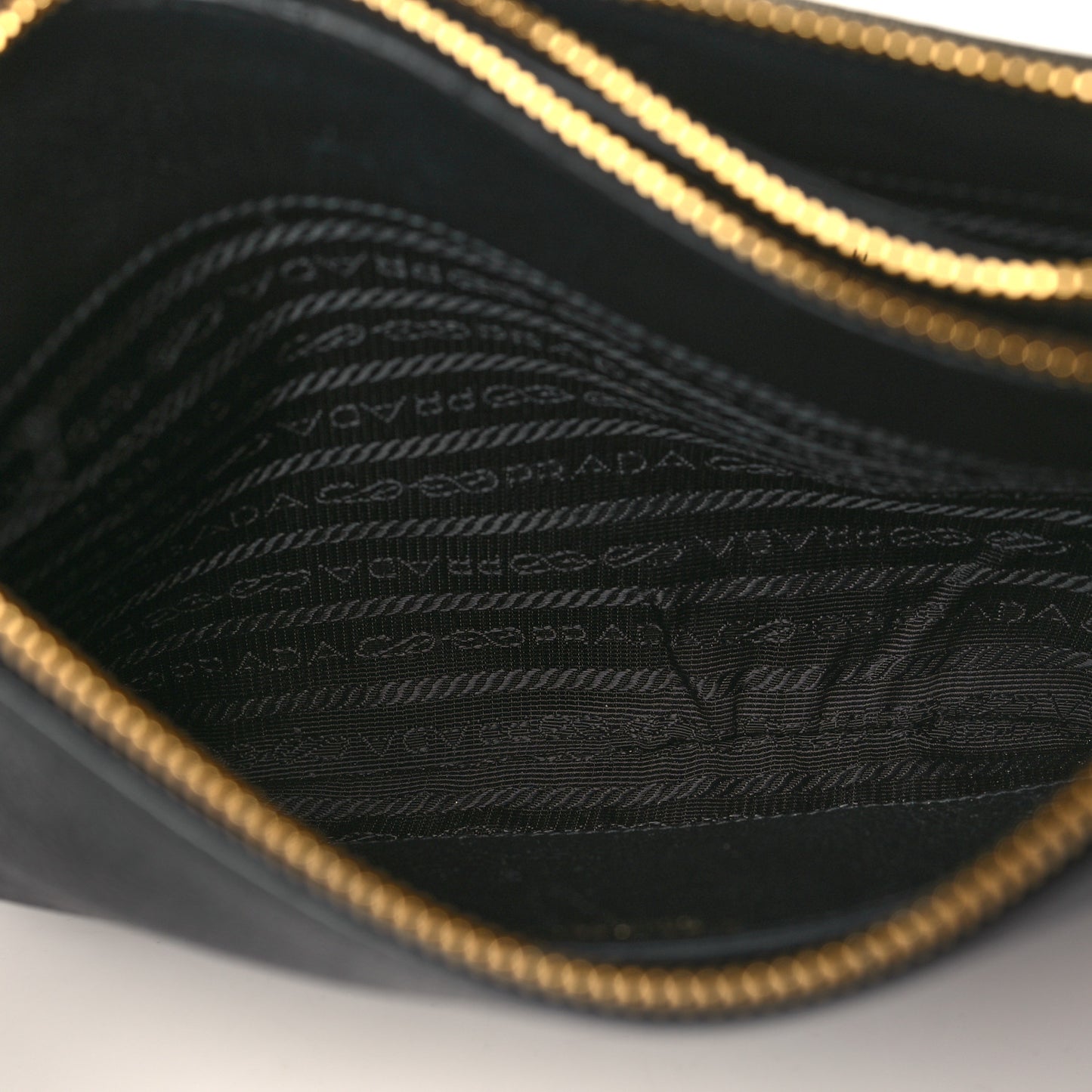 Vitello Phenix Double Zip Crossbody Bag Black