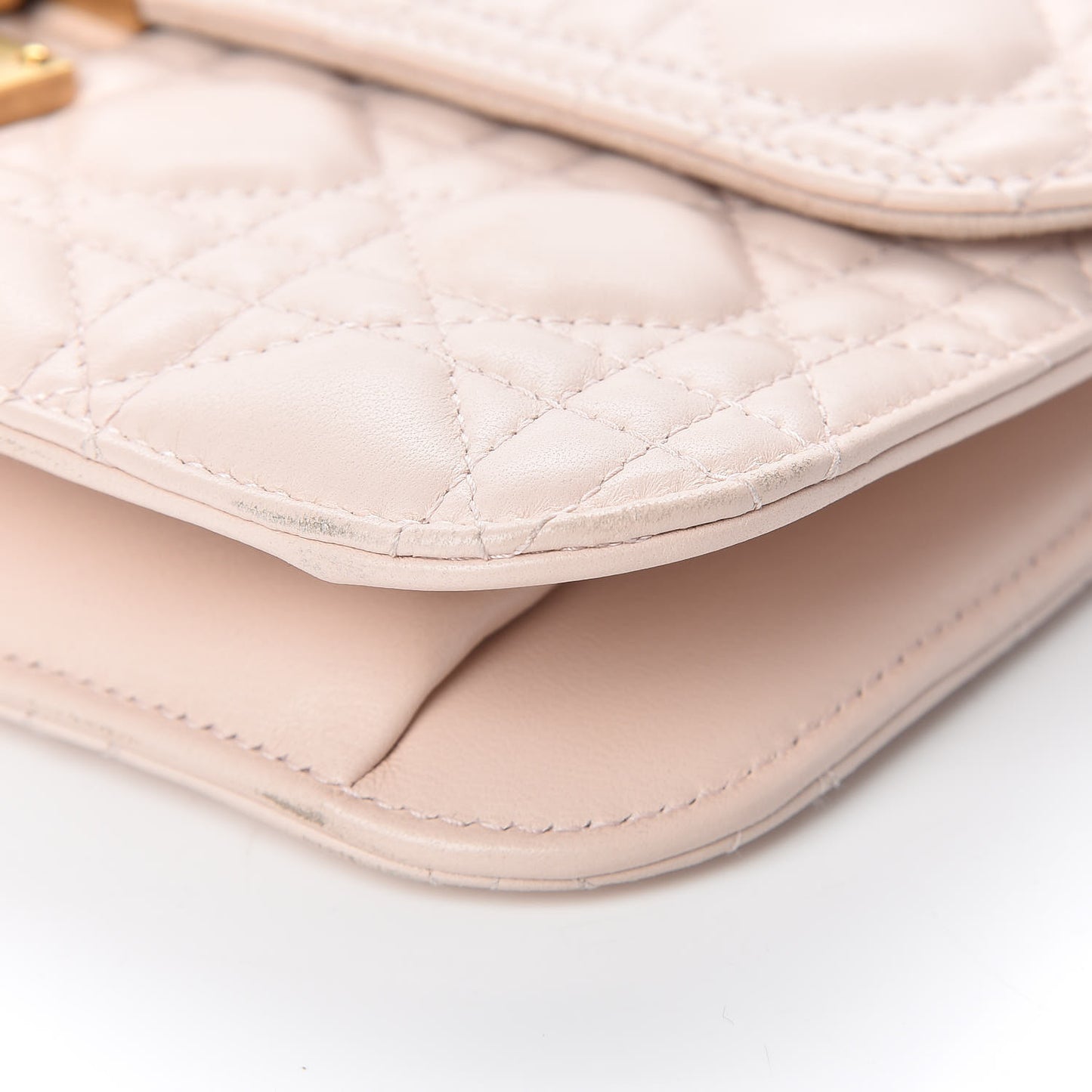 Lambskin Cannage Large Dioraddict Flap Rose Poudre