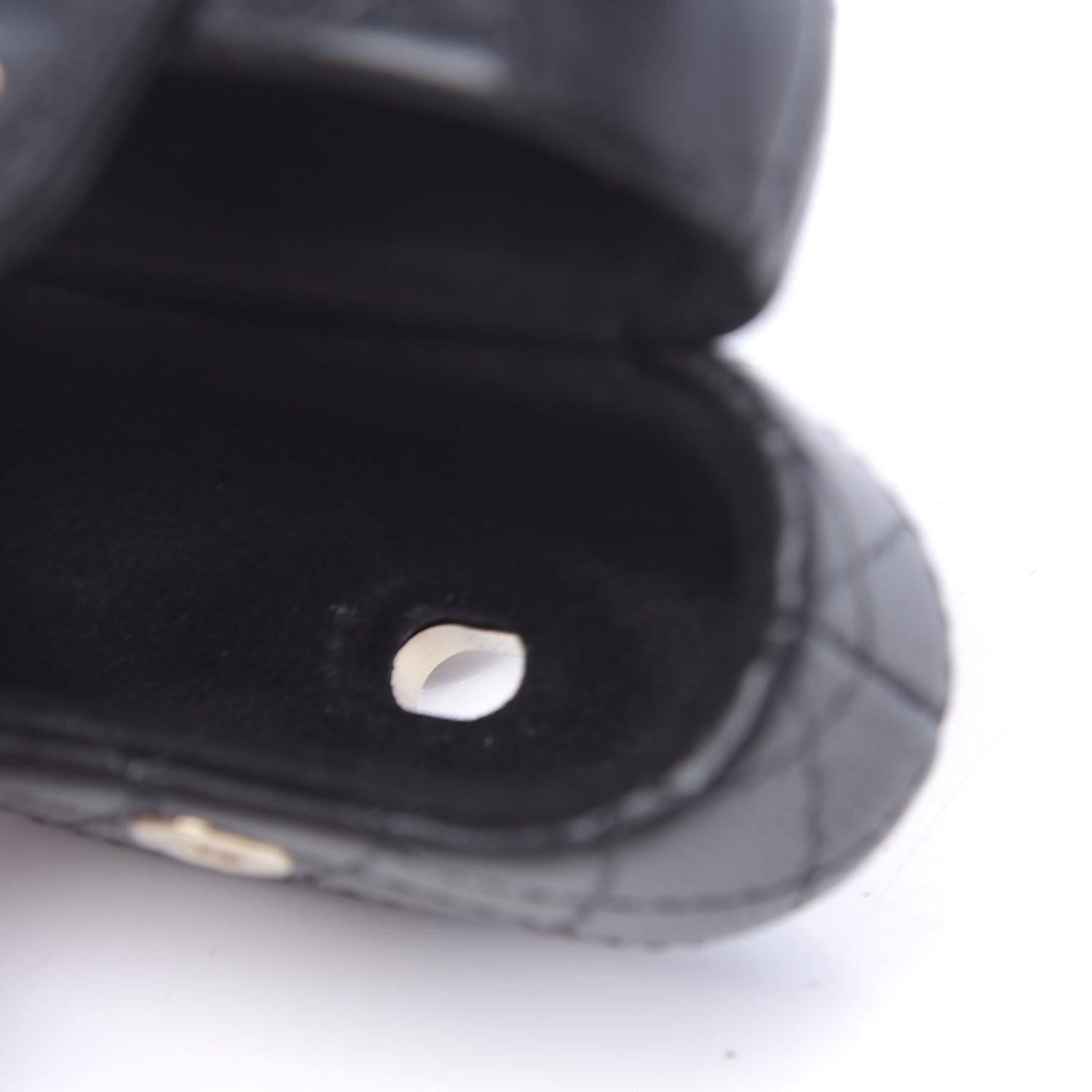 Chanel Lambskin Quilted Airpods Pro Case With Chain Black 5 of 8