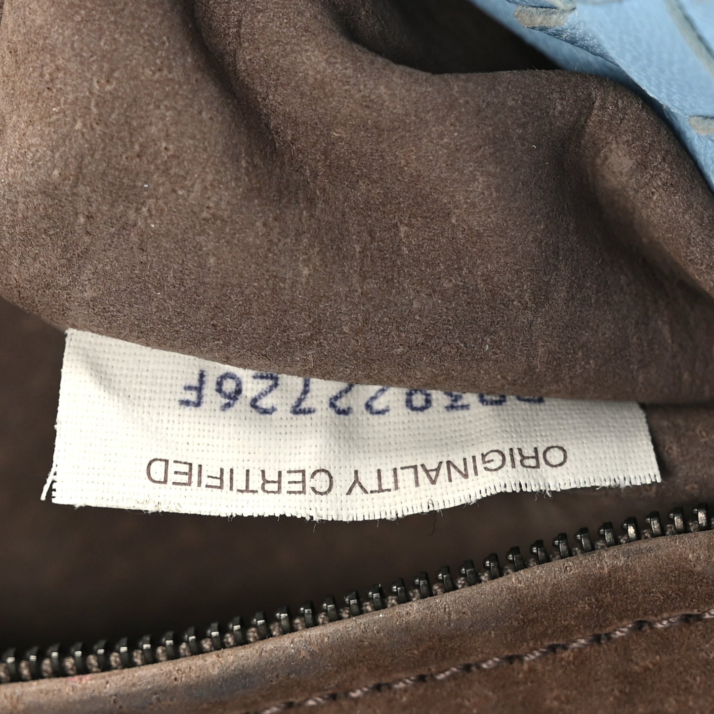 Nappa Intrecciato Medium Garda Bag Light Blue