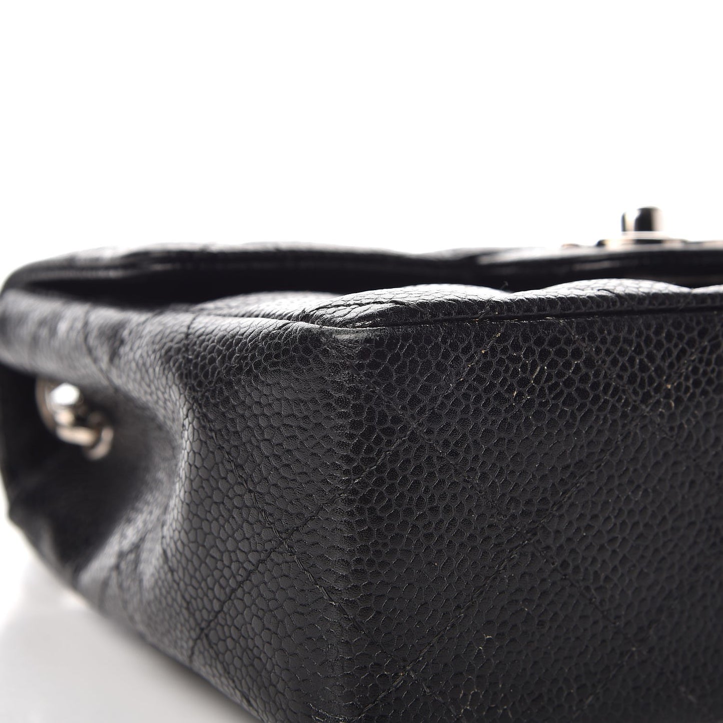 Caviar Quilted Mini Square Flap Black