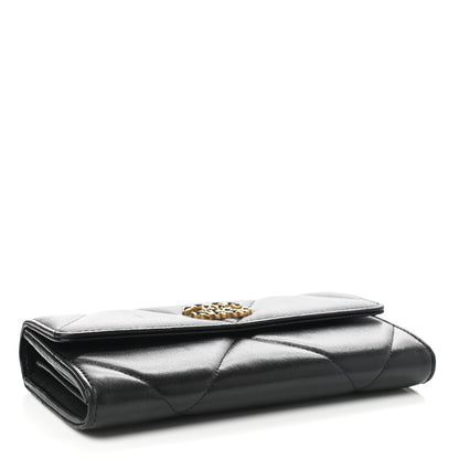 Chanel Lambskin Quilted Chanel 19 Flap Wallet Black 4 of 9