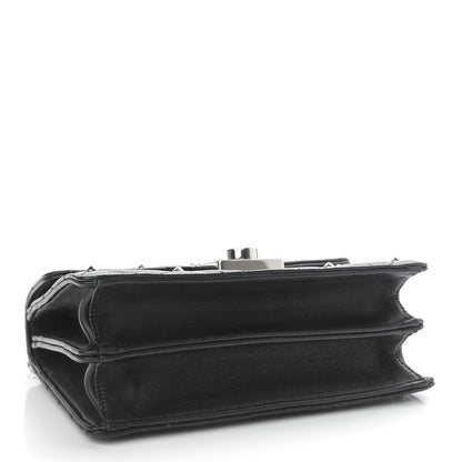 Miu Miu Pattina Nappa Crystal Studded Borchie Flap Bag Black 4 of 9