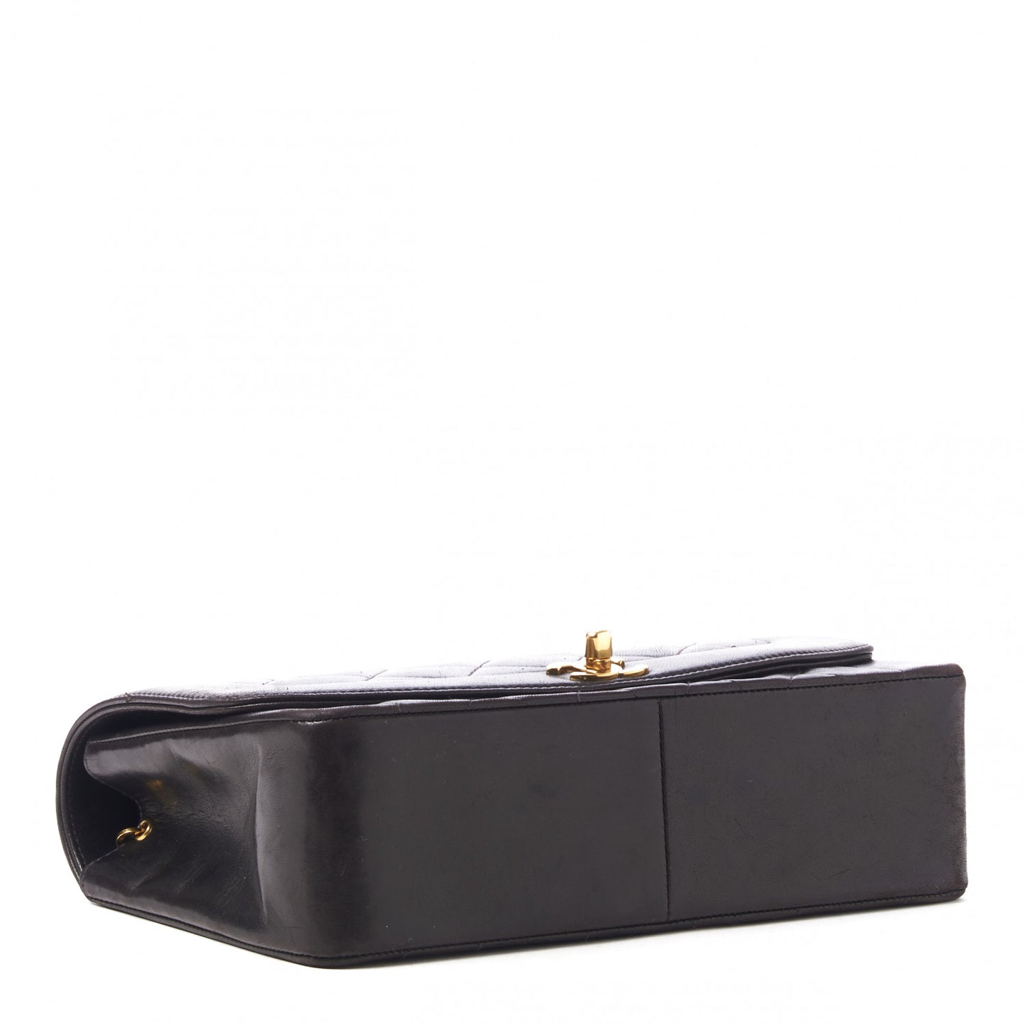Lambskin Quilted Medium Single Flap Black