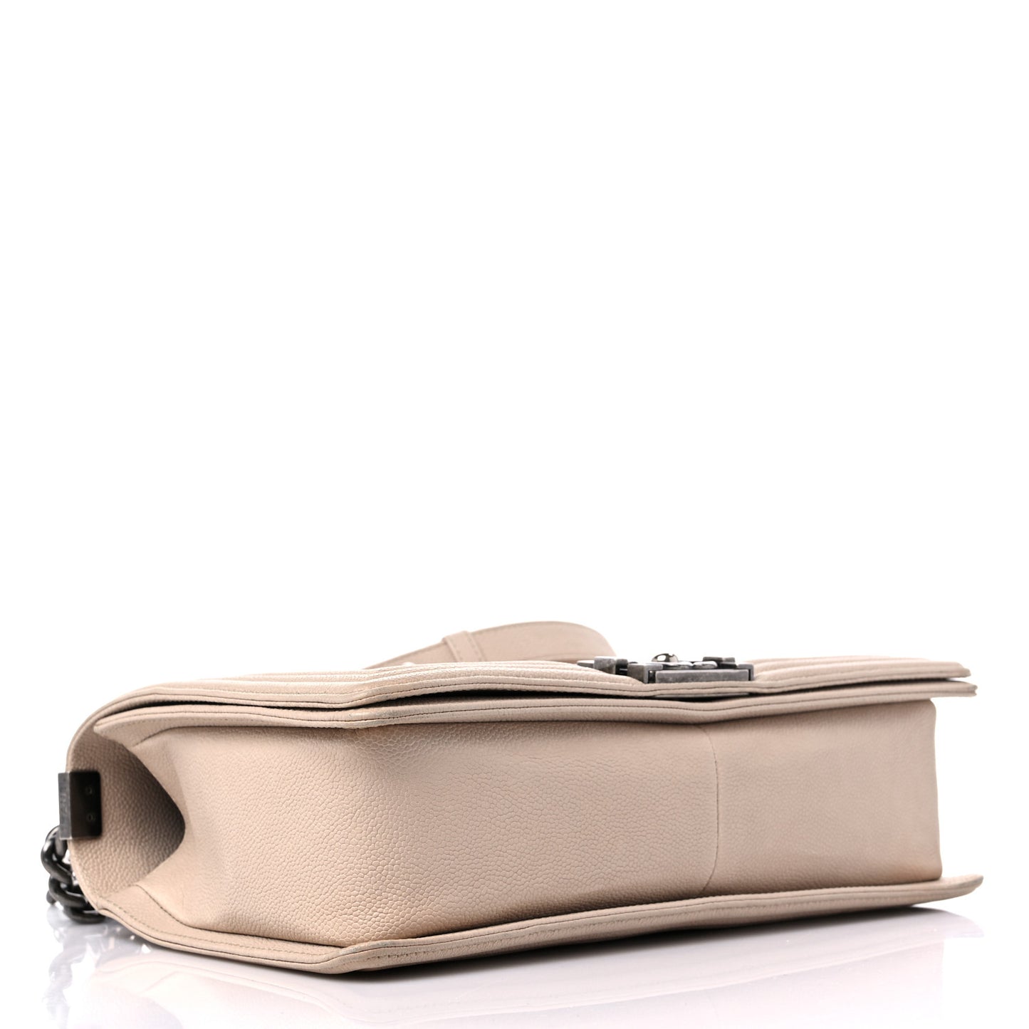 Caviar Quilted New Medium Boy Flap Beige