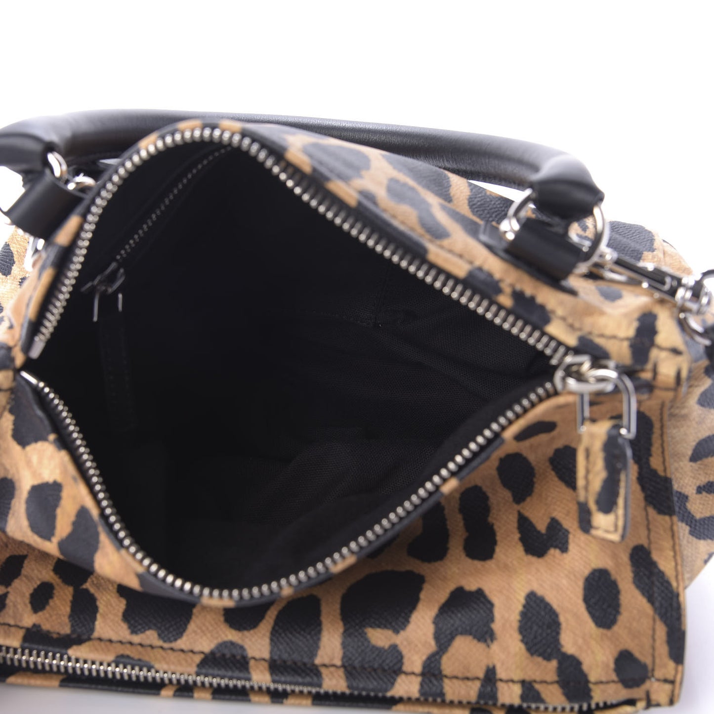 Calfskin Leopard Print Small Pandora Multicolor