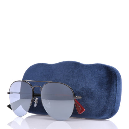 Gucci Aviator Sunglasses GG0107/S Green Red 7 of 7