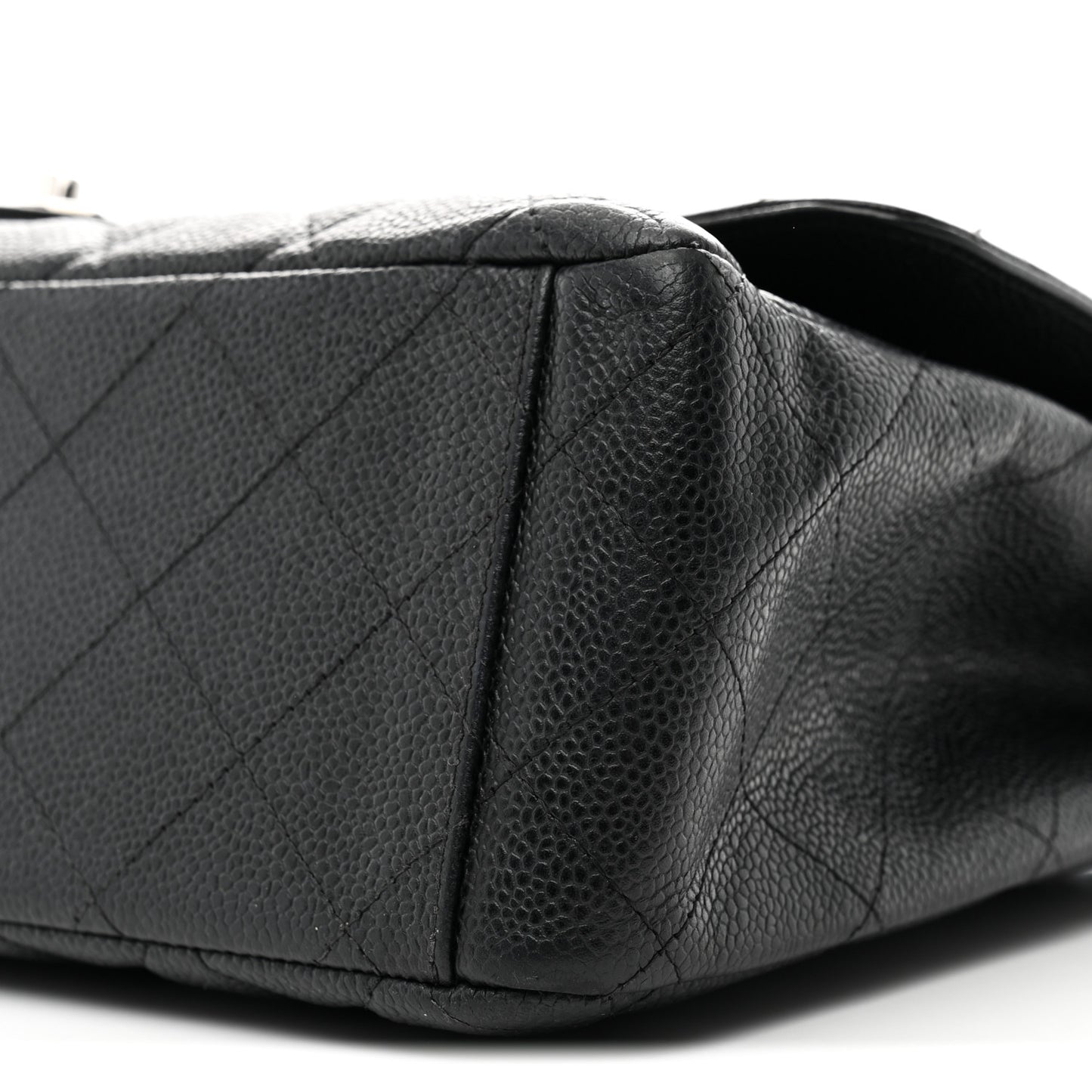 Caviar Quilted Maxi Double Flap Black