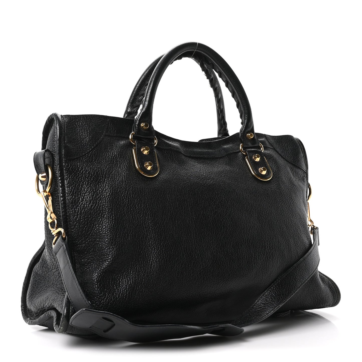 Chevre Gold Metallic Edge Hardware City Black