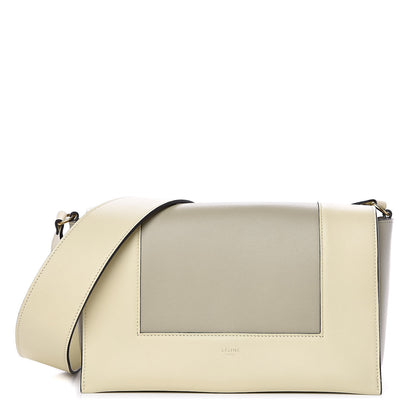 Celine Shiny Smooth Calfskin Medium Frame Shoulder Bag Chalk Mastic 1 of 10