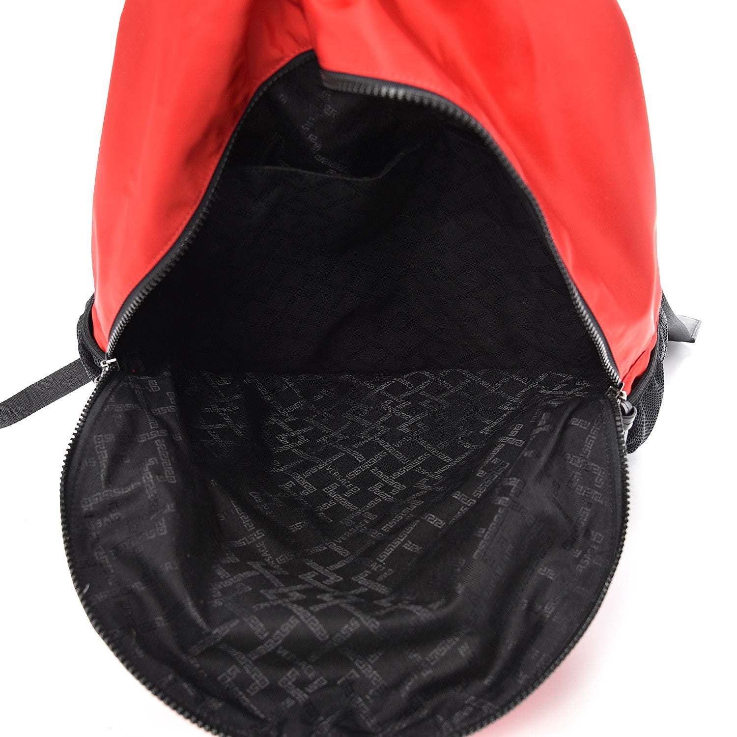 Versace Nylon Palazzo Backpack Red Black 4 of 9