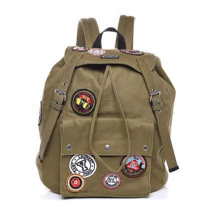 Saint Laurent Canvas Multi Patch Backpack Gabardine 1 of 8