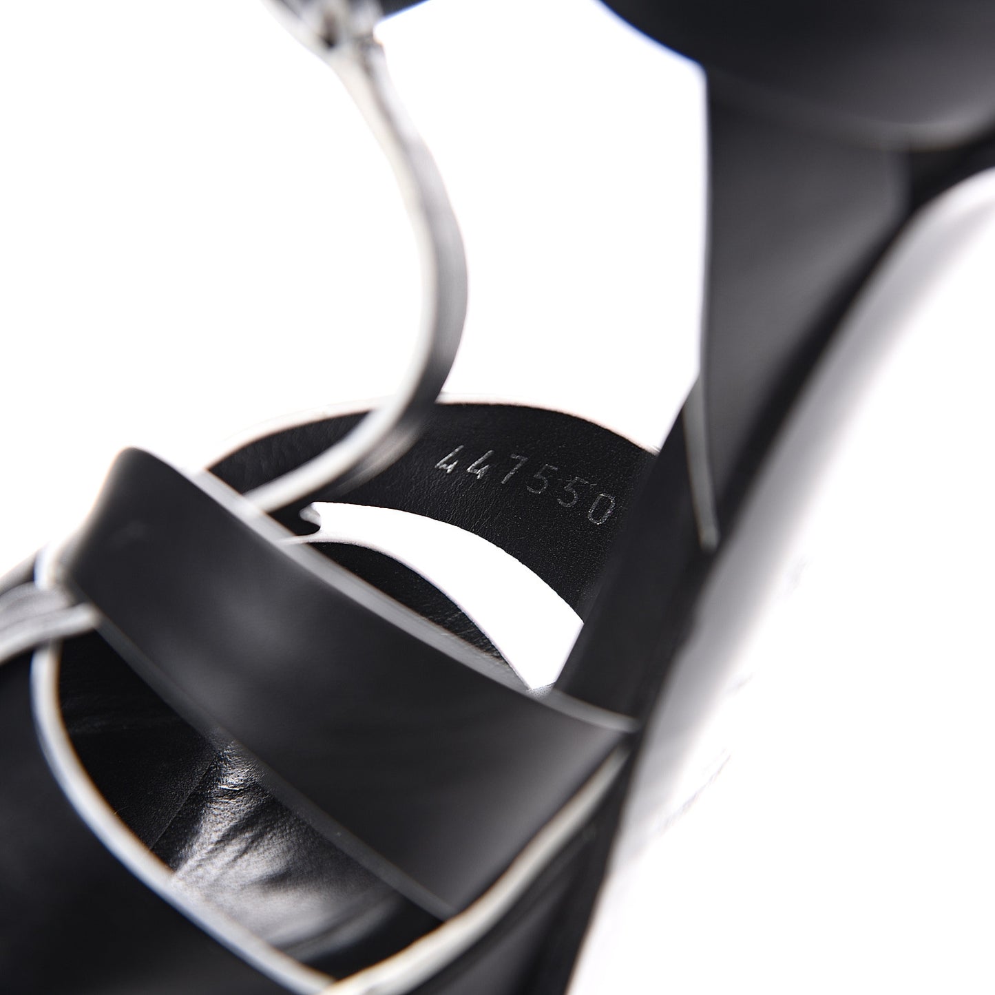 Calfskin Tribute 105 Platform Sandals 37.5 Black