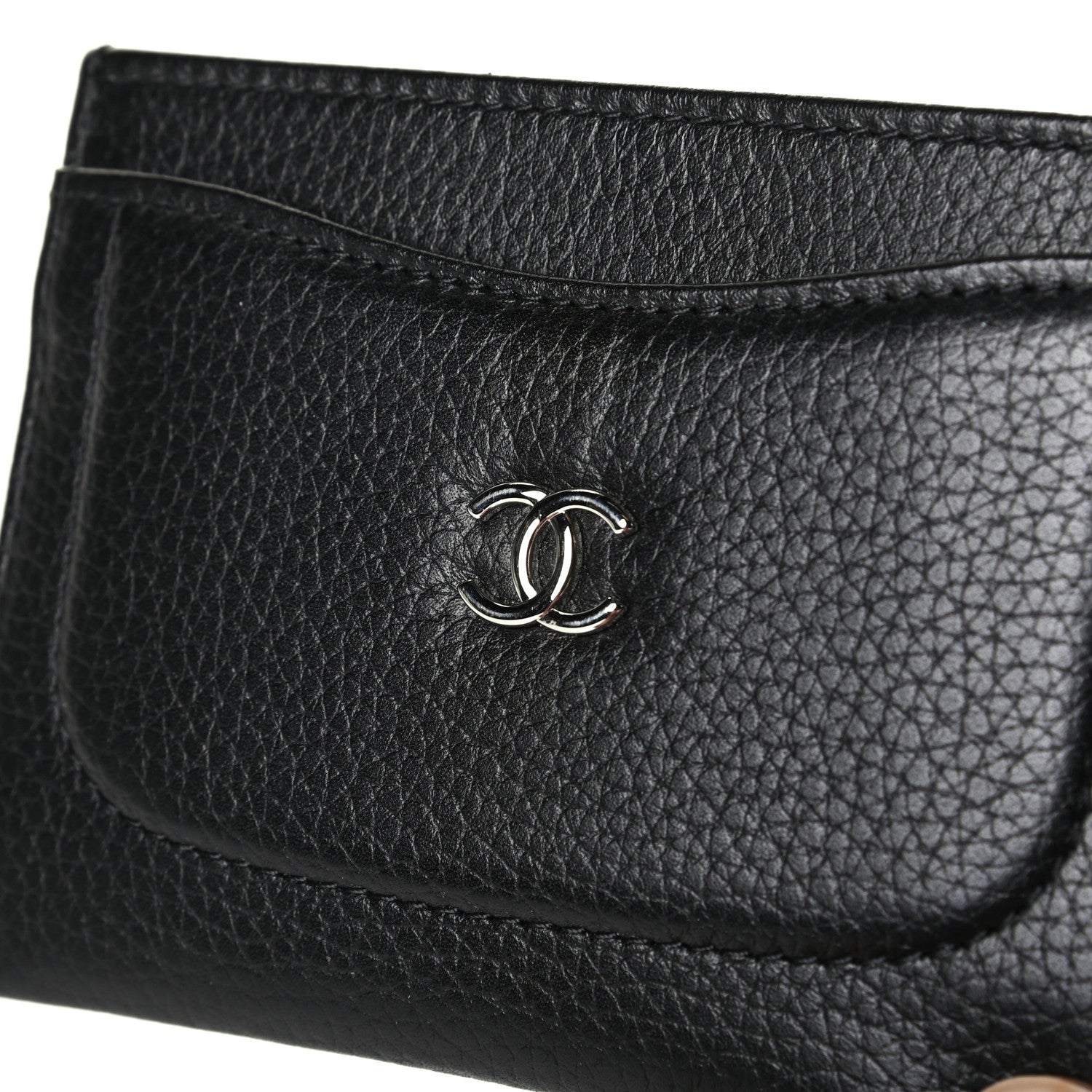 Chanel Goatskin CC Card Holder Black 6 of 7