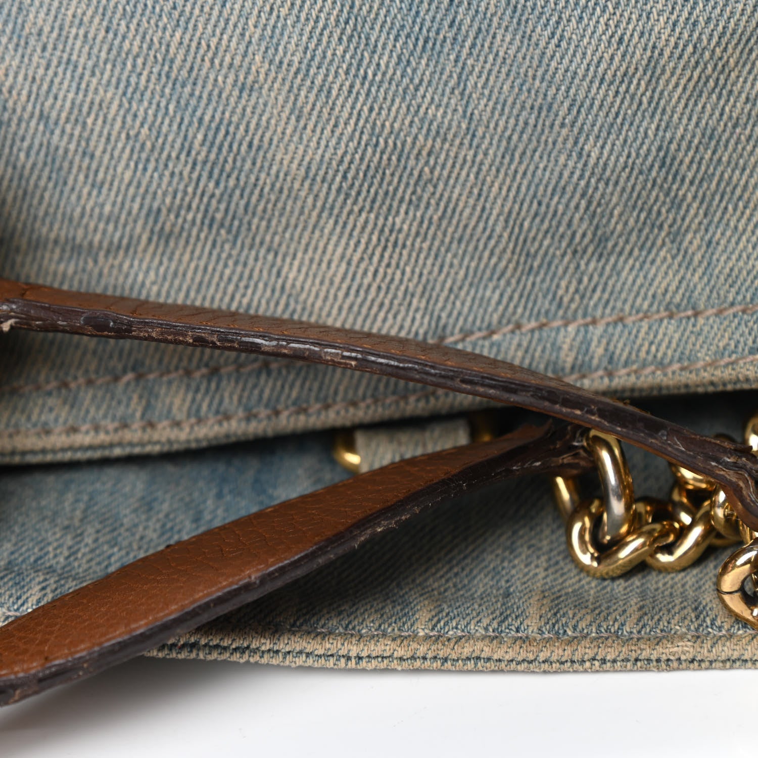 Gucci Denim Medium Soho Chain Shoulder Bag Blue 15 of 17