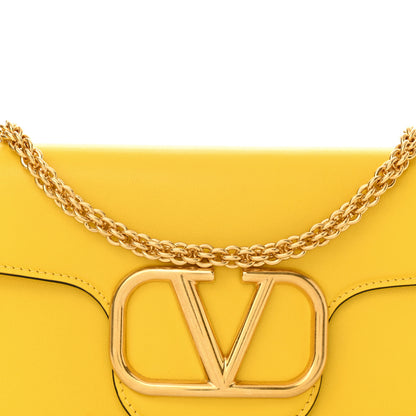 Valentino Garavani Calfskin Vlogo Loco Shoulder Bag Bright Lemon 8 of 11
