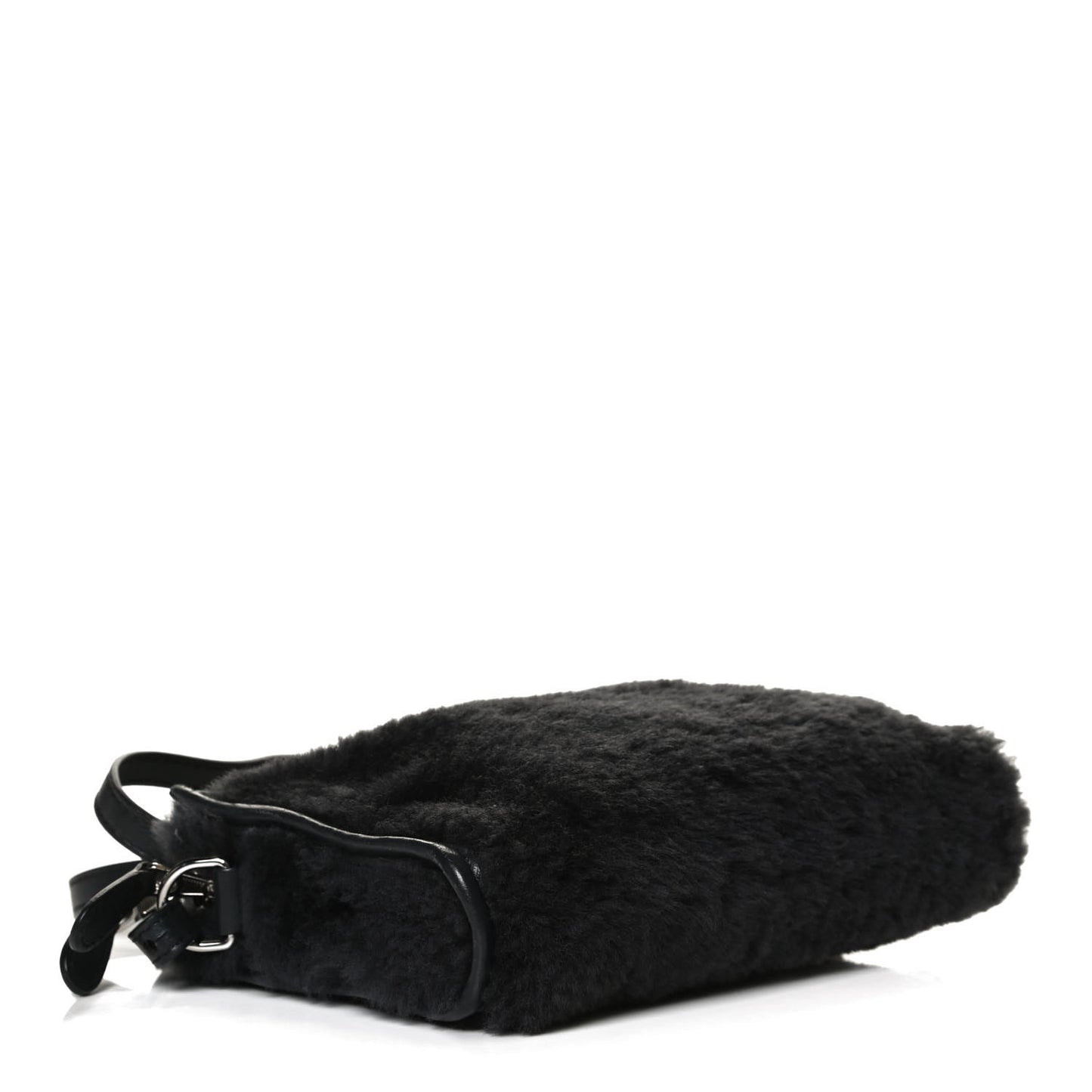 Shearling Bazar Pochette Crossbody Black