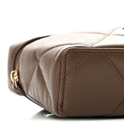 Chanel Caviar Quilted Top Handle Slim Vanity With Chain Light Brown 9 of 12