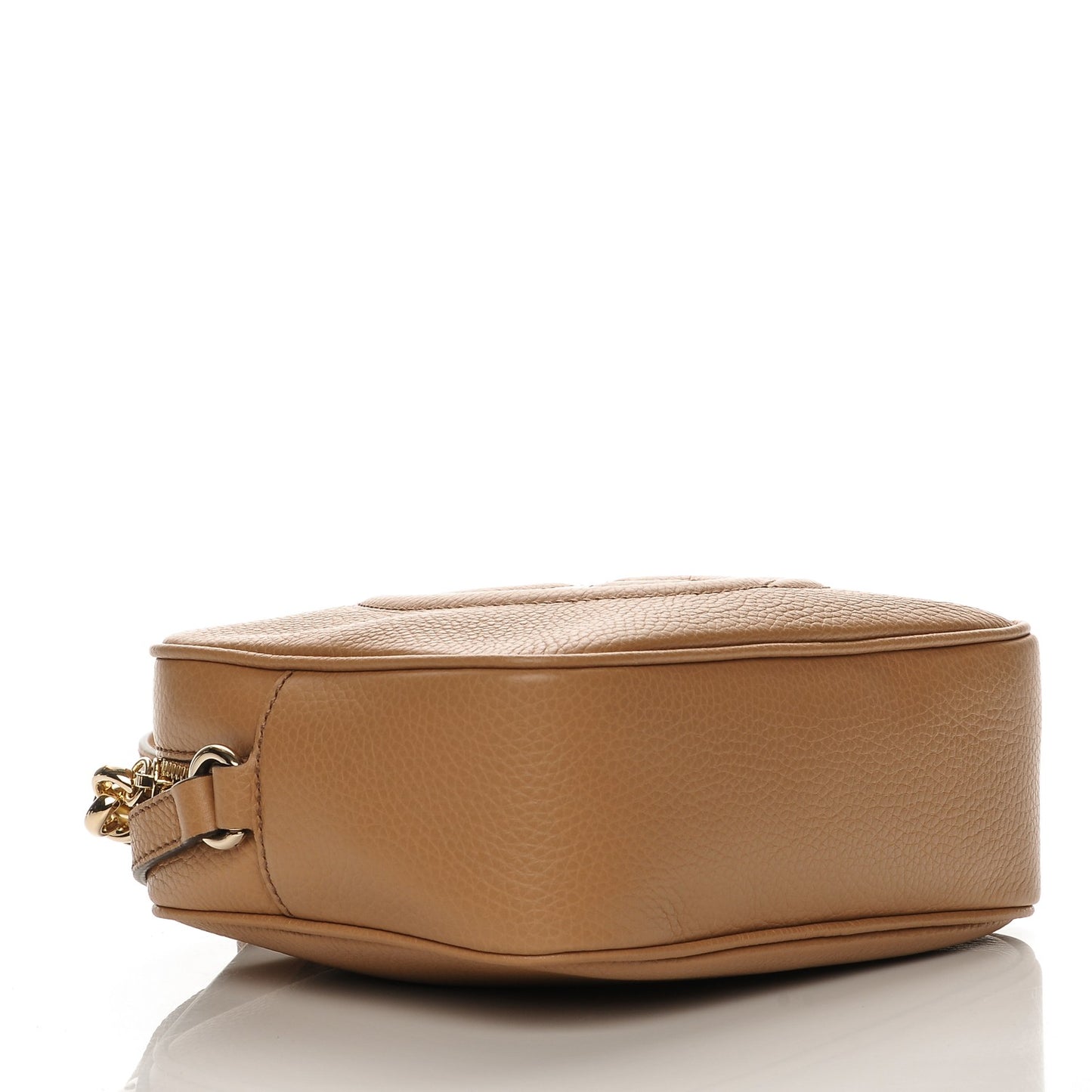 Pebbled Calfskin Small Soho Disco Bag Rose Beige