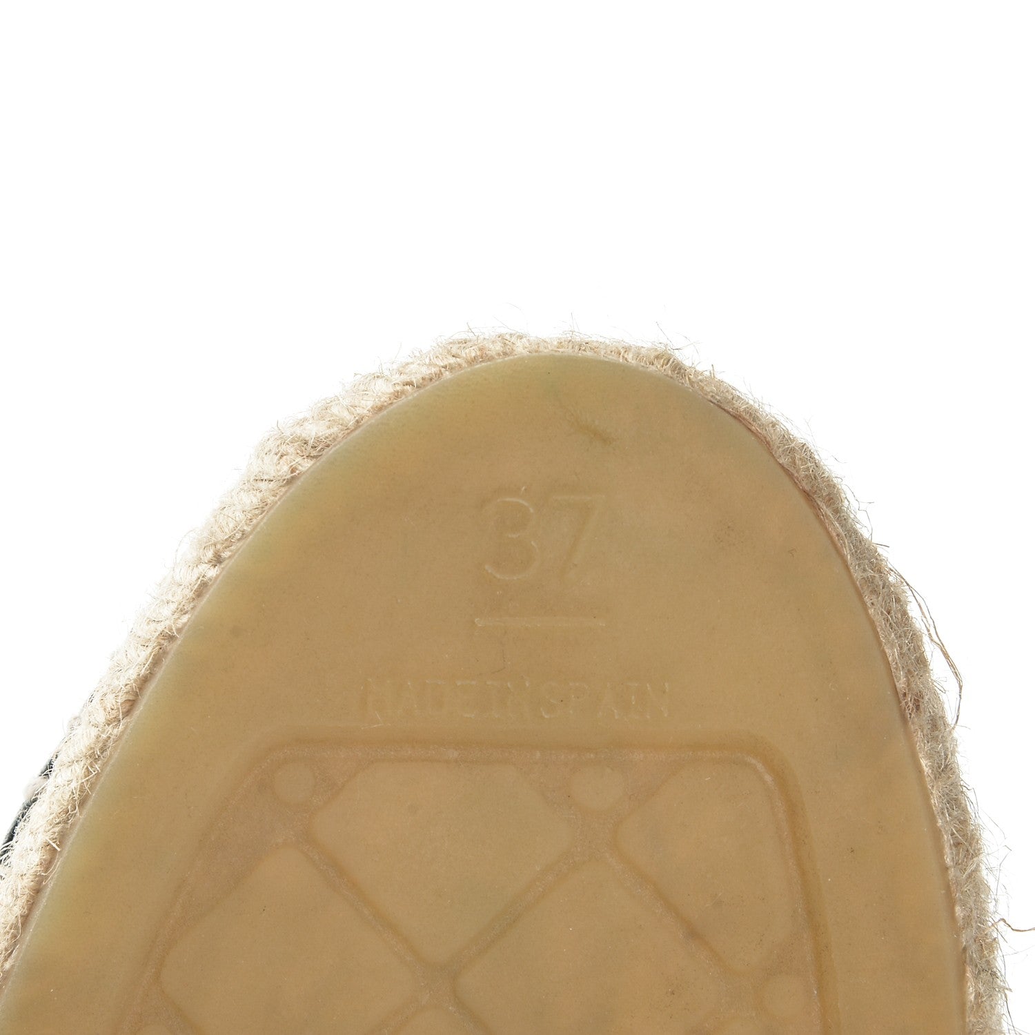 Chanel Lambskin CC Espadrilles 37 Beige Black 6 of 7
