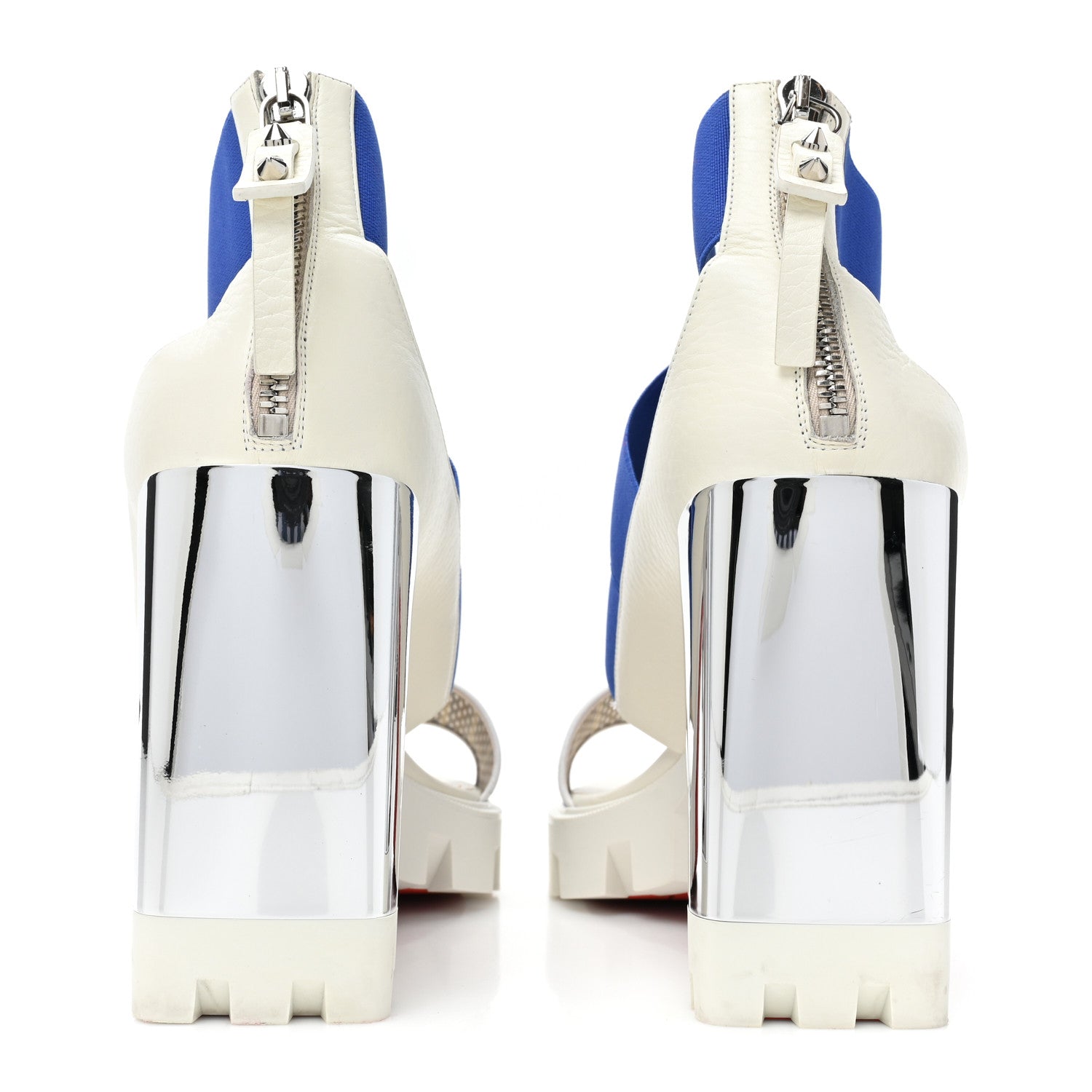 Christian Louboutin Calfskin Patrouiagoma 100 Platform Sandals 41 Blue 4 of 10