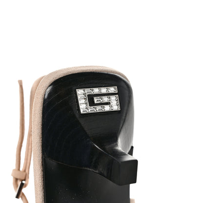 Gucci Tela Retino Kid Scamosciato Crystal GG Monogram Square G 35mm Slingback Pumps 37 Light Powder Skin Rose 8 of 9