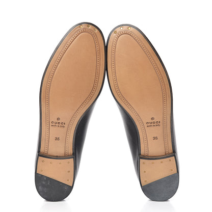 Gucci Calfskin Womens Jordaan Loafers 36 Black 6 of 10