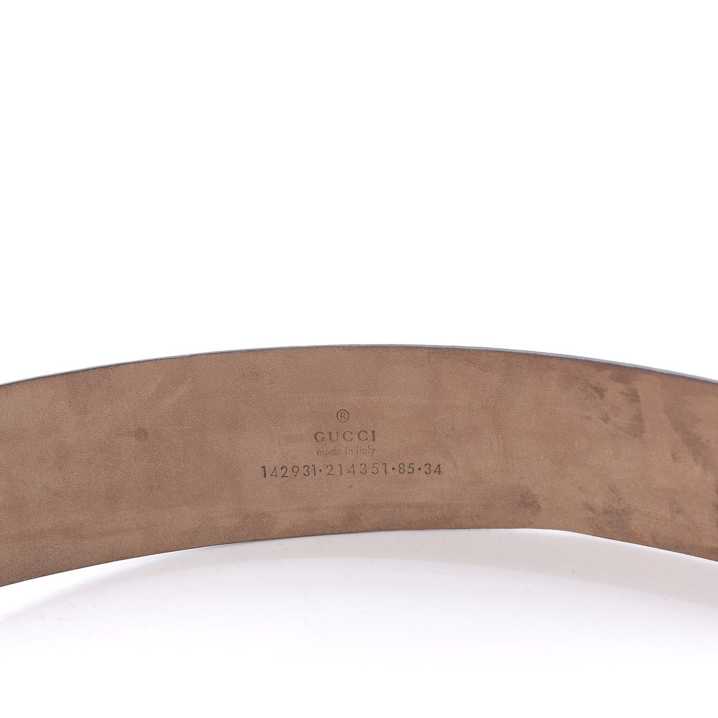 GG Supreme Monogram Interlocking G Belt 85 34 Ebony Bronze